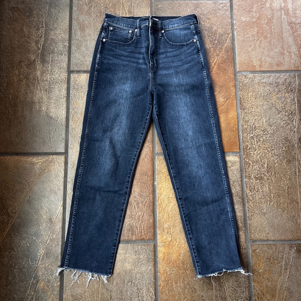 J.Crew Point Sur Shoreditch Straight Washed Black Jean with Raw Hem